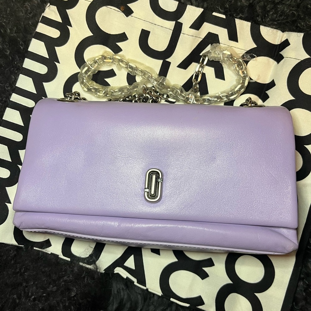 Marc Jacobs Lavender Leather Clutch